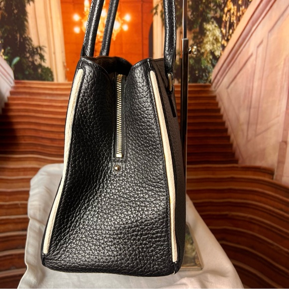 Kate Spade Marga Prospect Place Pebbled Black Leather Satchel with Dust Bag - Picture 14 of 17